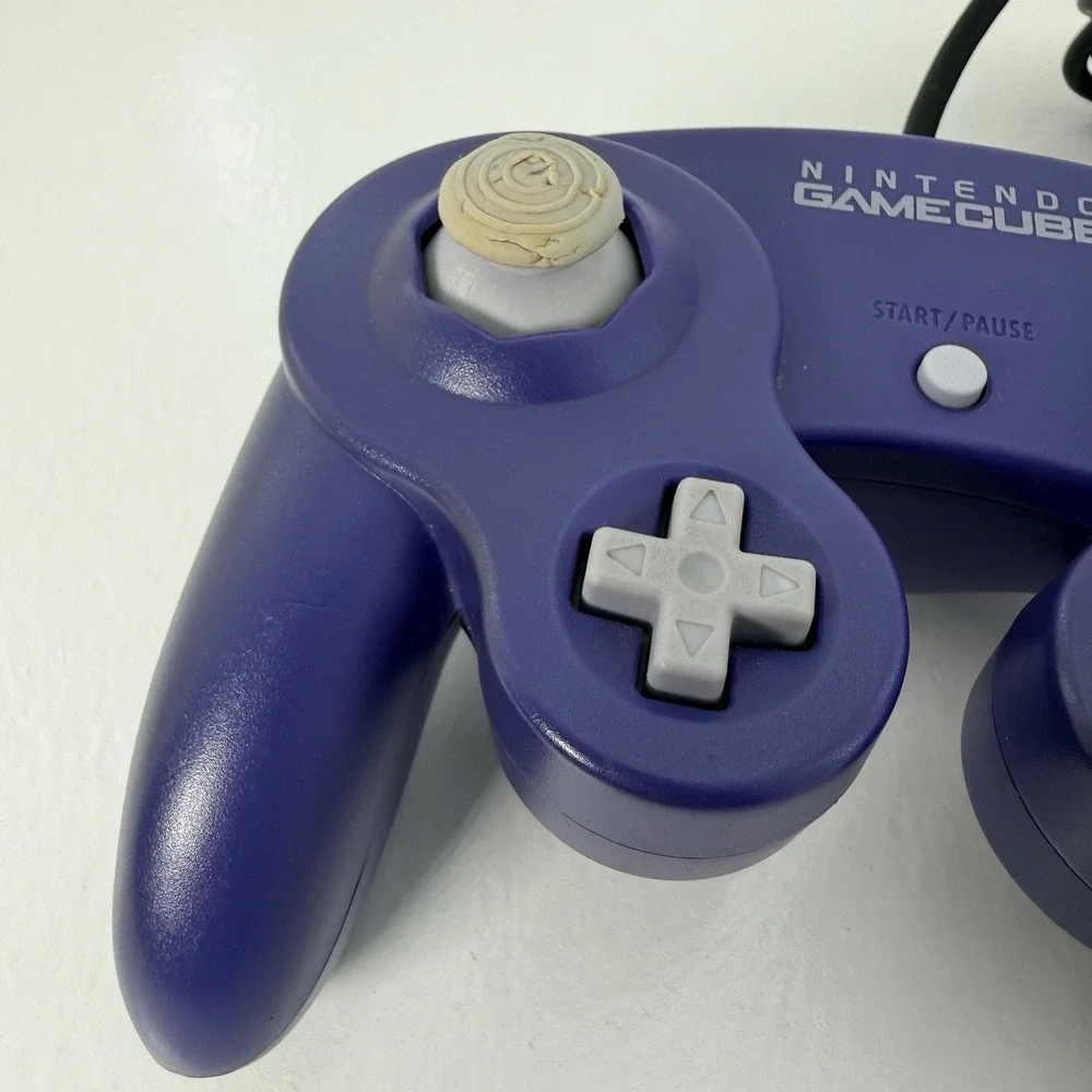 Nintendo GameCube Controller Purple Indigo OEM Original DOL-003 Tested & Working